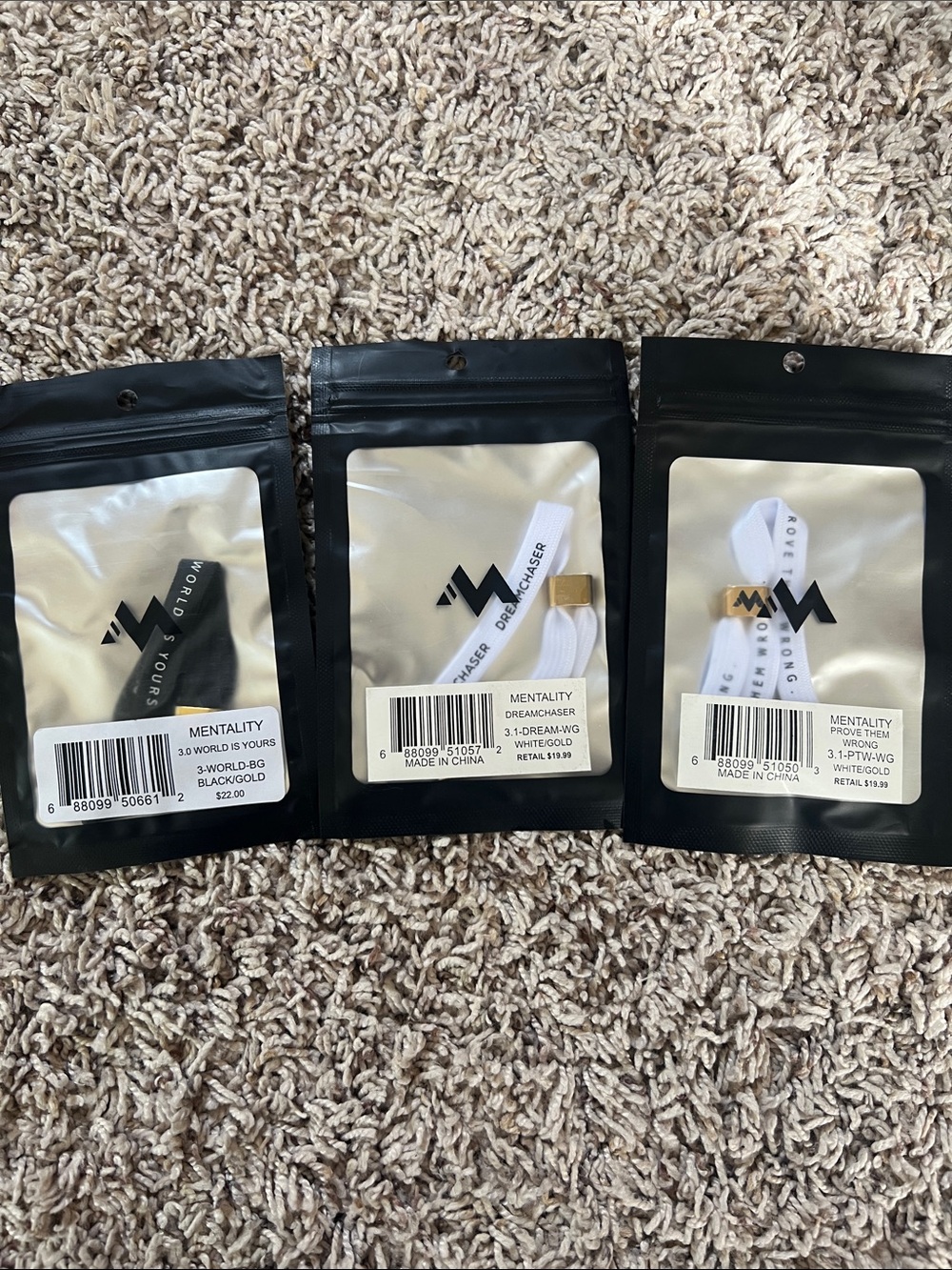 MENTALITY bracelets set of 3